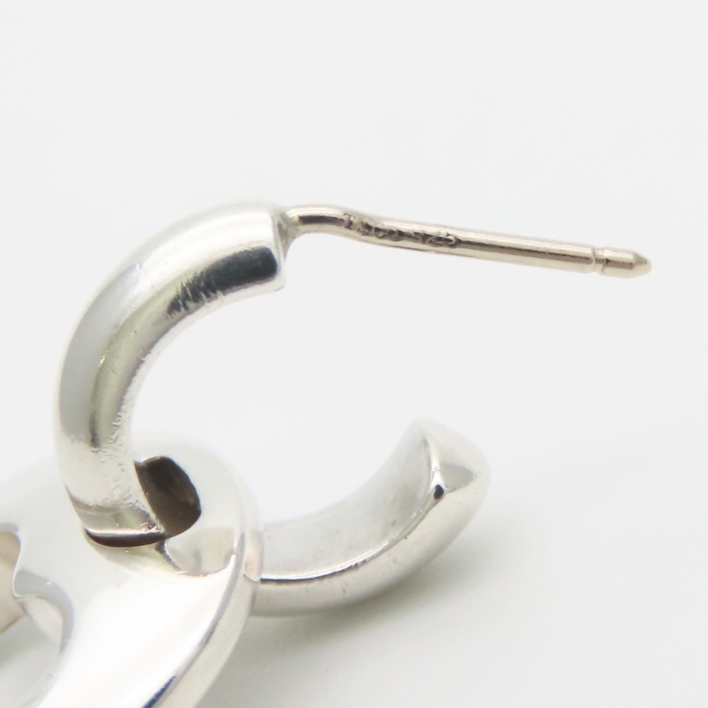 Tiffany & Co. Pierced Heart Sterling Silver 925 Open Swing Earrings for Women - Picture 9 of 10